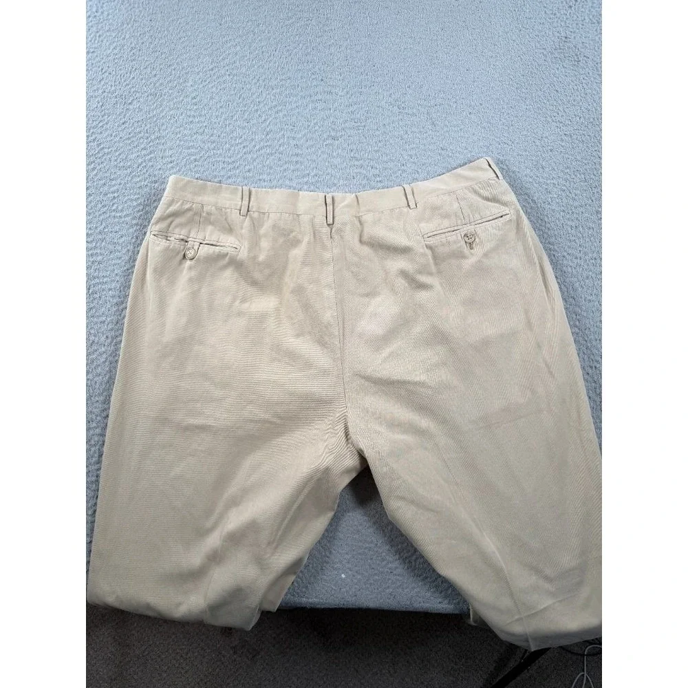 Vintage Polo Ralph Lauren Blue Label Pants Mens 38x32 Khaki Pleated Chino Italy